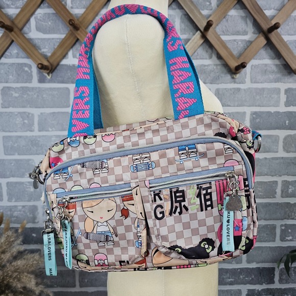 Harajuku Lovers Handbags - Harajuku Lovers Graphic Print Shoulder Bag Y2K Kawaii Anime Skater Girl Style